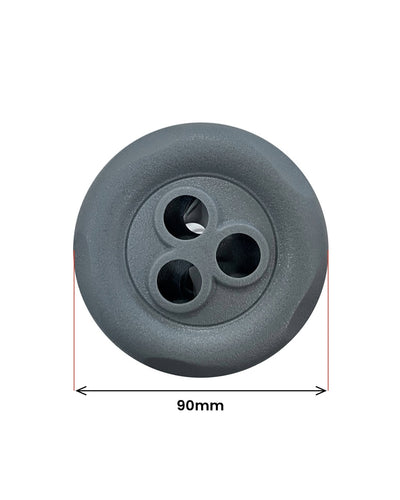 Rotierende Düse 90 mm grau