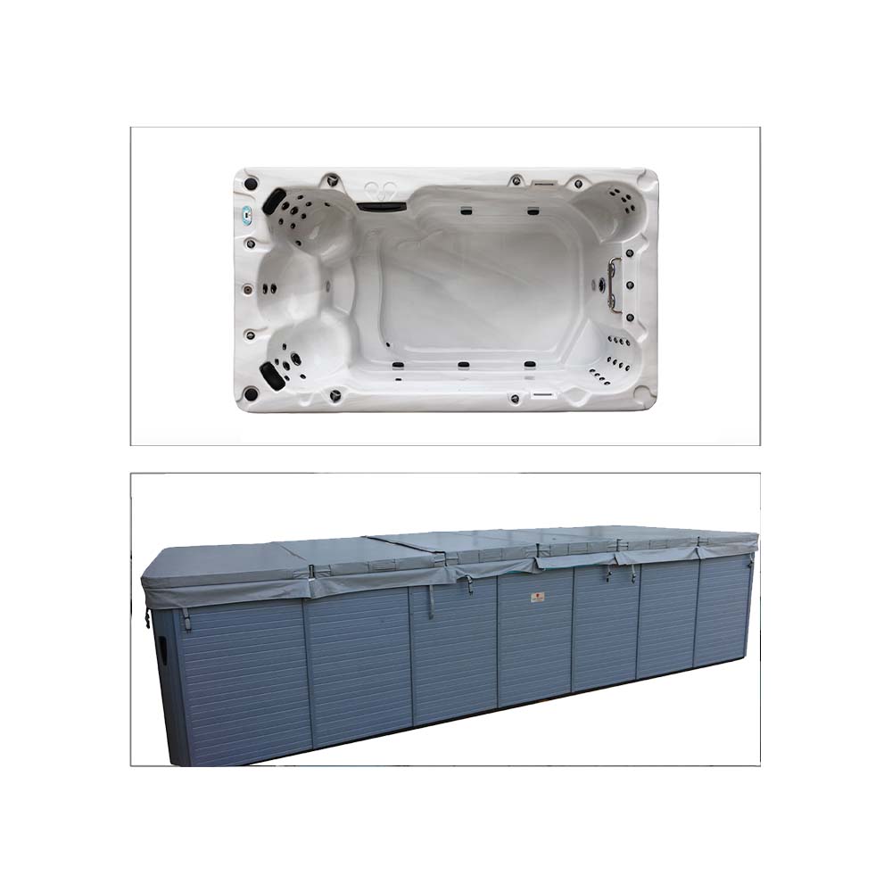 Swimspa-Abdeckung 228 x 390 cm - Grau