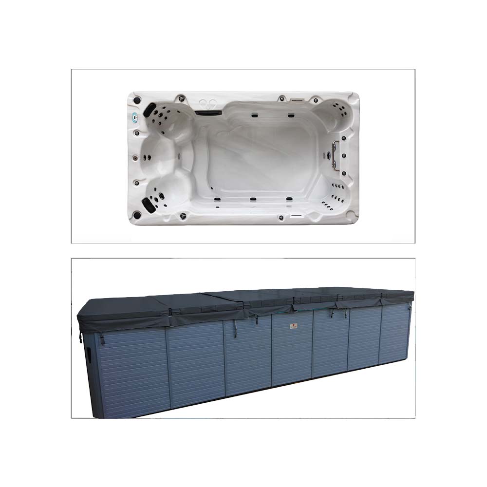 Swimspa-Abdeckung 228 x 390 cm - Dunkelgrau