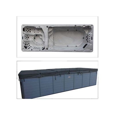 Swimspa-Abdeckung 228 x 594 cm - Dunkelgrau
