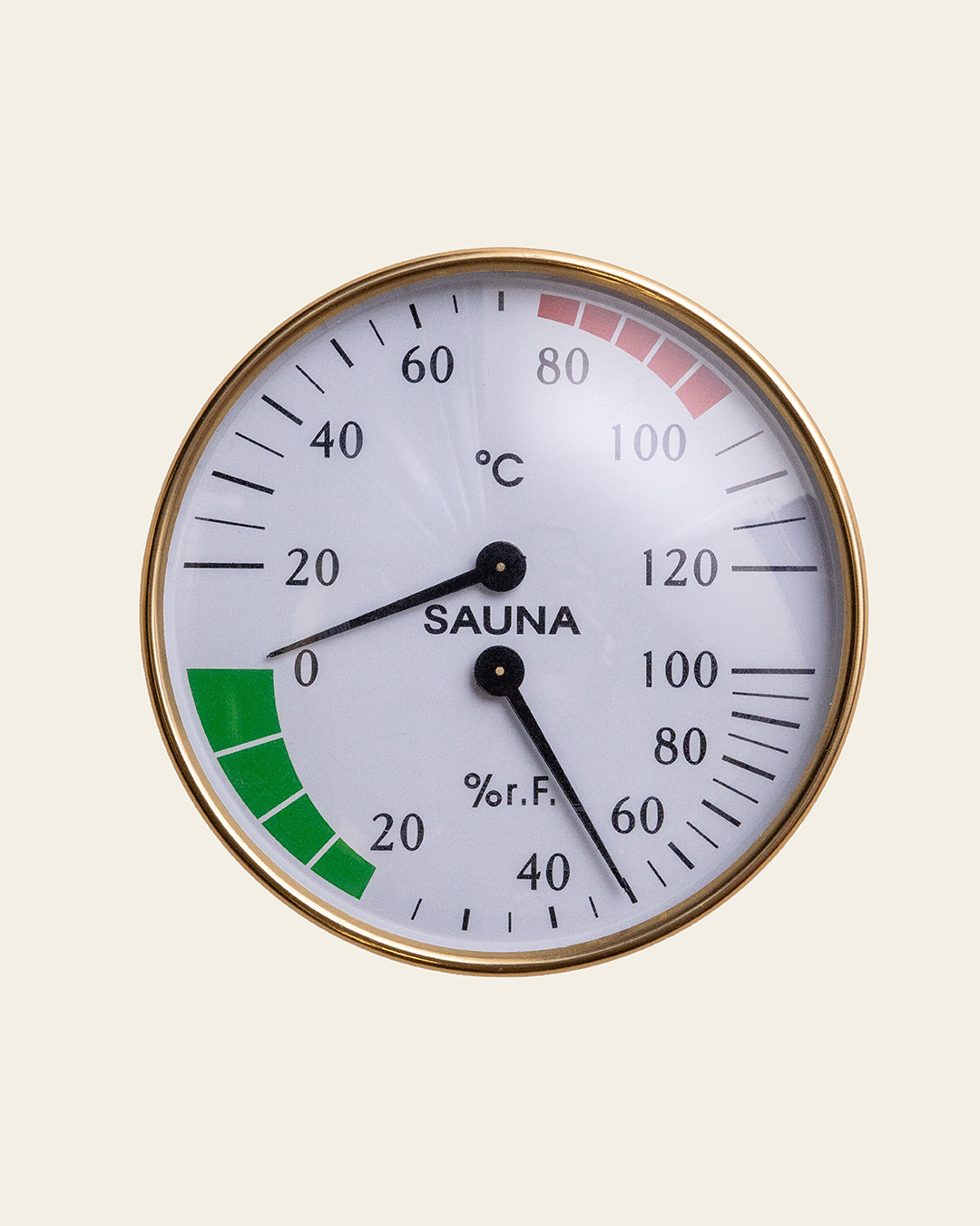 Hygrometer & Thermometer aus Messing
