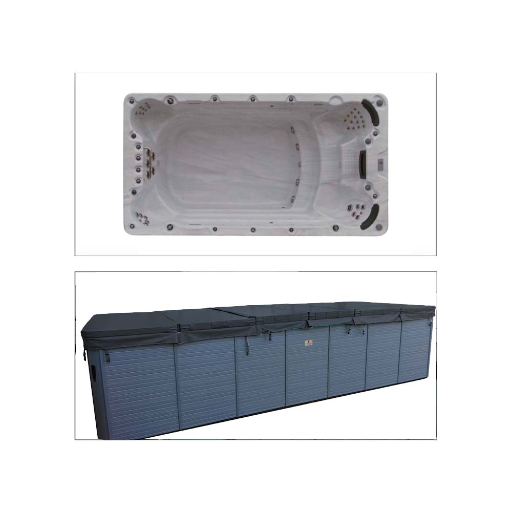 Swimspa-Abdeckung 228 x 421 cm - Dunkelgrau