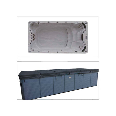 Swimspa-Abdeckung 228 x 421 cm - Dunkelgrau